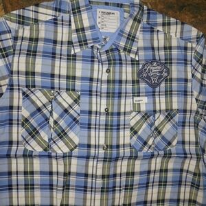 Rocawear Men's Blue Plaid Shirt